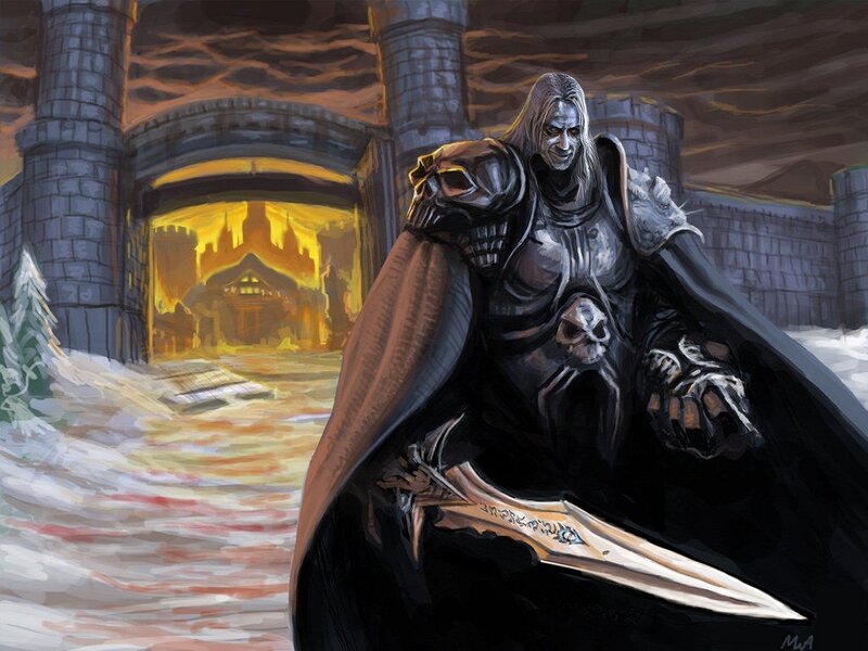 dark knight at castle gate