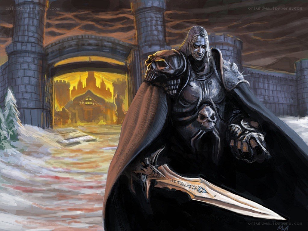 dark knight at castle gate