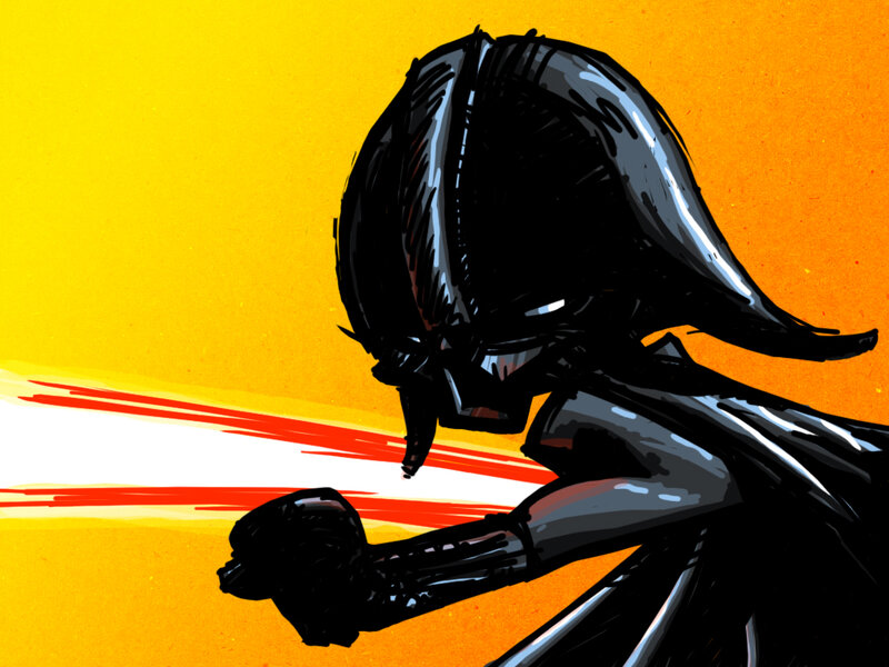 dark knight in action