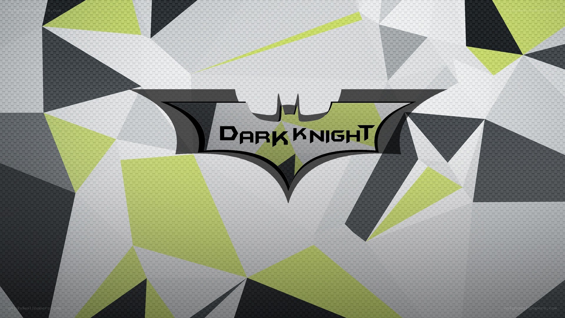 Dark Knight logo on geometric background