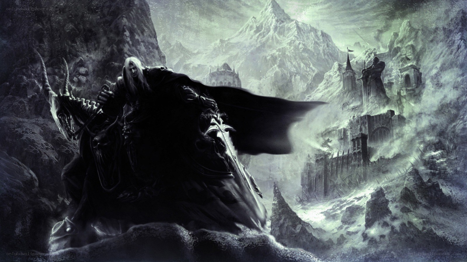 Dark knight on a mountain
