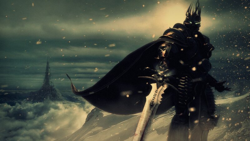 dark knight on a snowy peak