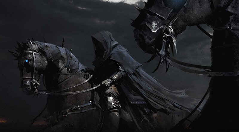 dark knight on a spectral horse