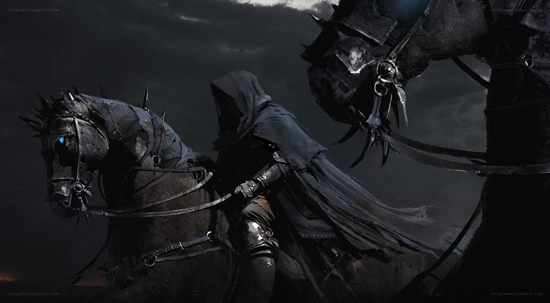 dark knight on a spectral horse