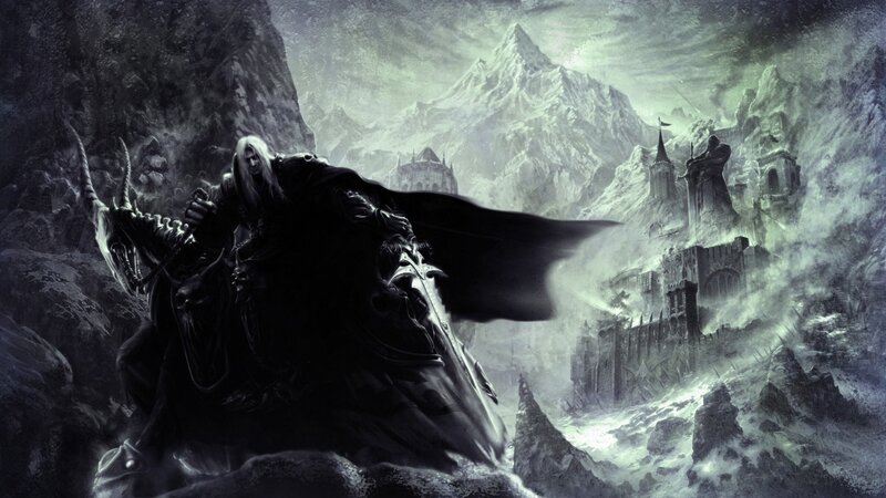 Dark Knight on Horse — Black, Dramatic, Digital Art, Mountain