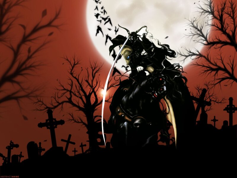 Dark Knight on Horse — Black, Dramatic, Night, Digital Art