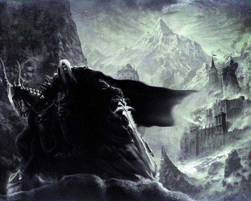 Dark Knight on Horse — Black, Dramatic, Winter, Digital Art