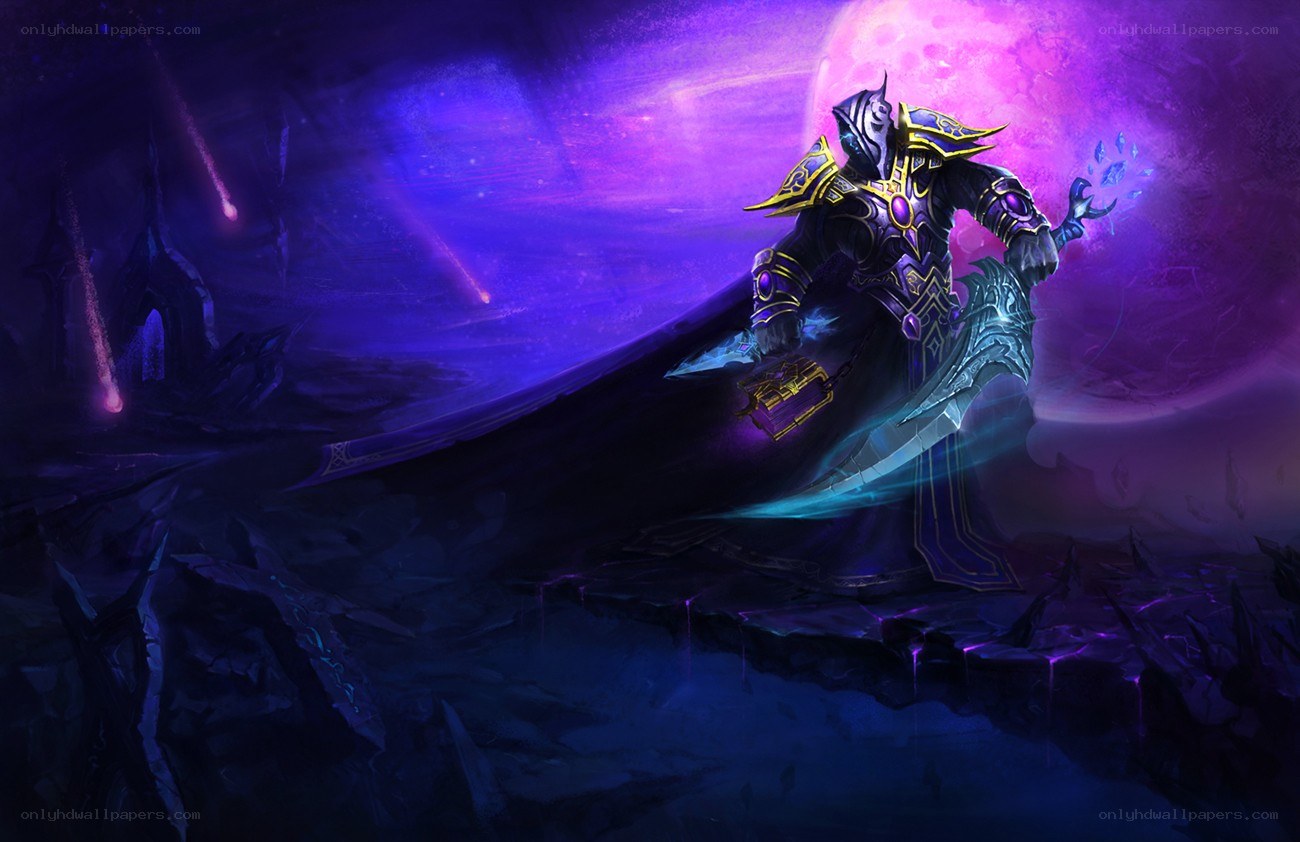 dark knight with glowing sword