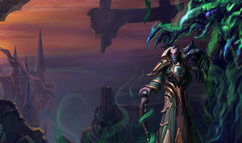 dark knight with green dragon