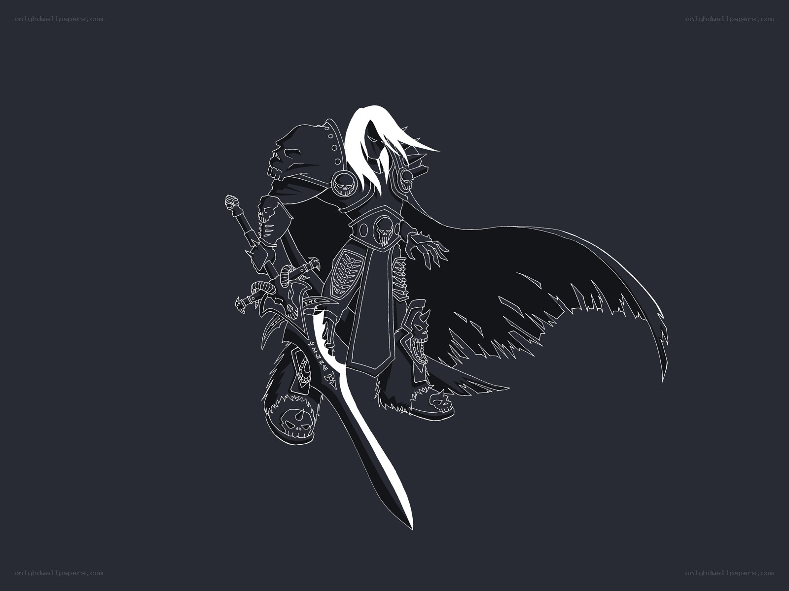 dark knight with sword