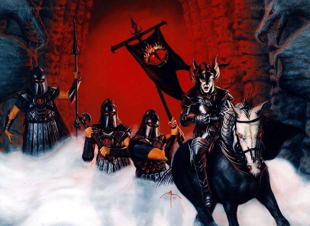 Dark knights in a cavern