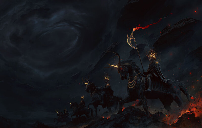 Dark Knights on Horses
