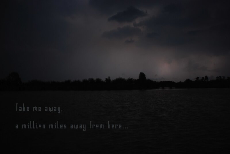 dark lake at night