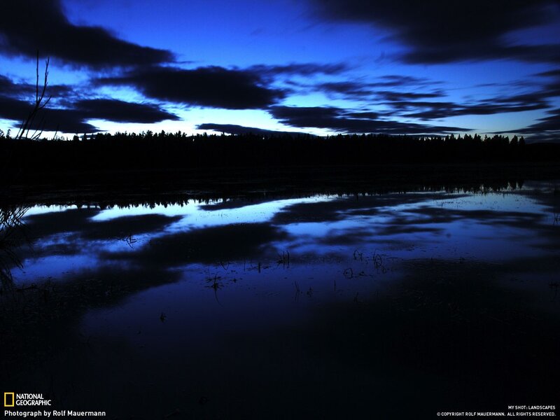 Dark Lake at Twilight