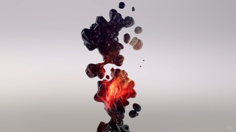 Dark Liquid Explosion