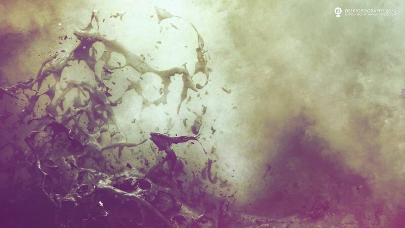 Dark Liquid Splash — Purple