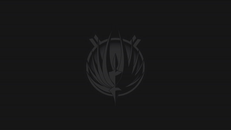dark logo on black background