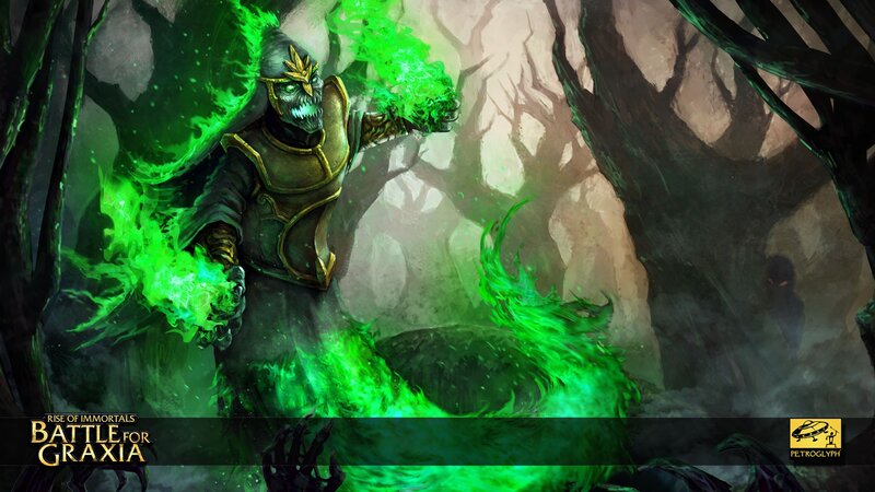 Dark mage casting green spell