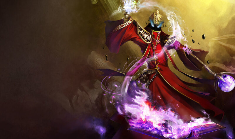Dark mage casting spell
