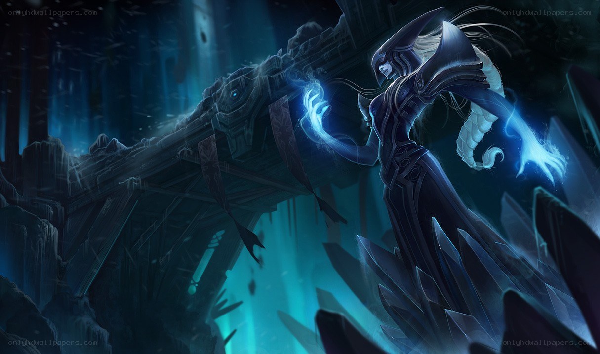 Dark mage in a ruined temple