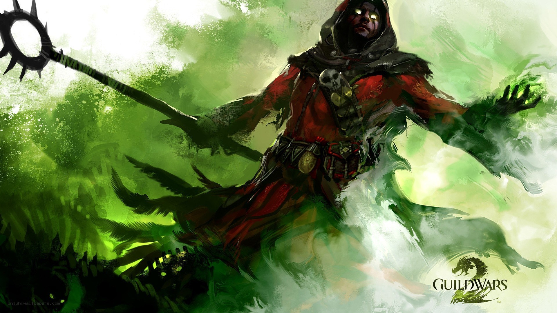 dark mage with green energy