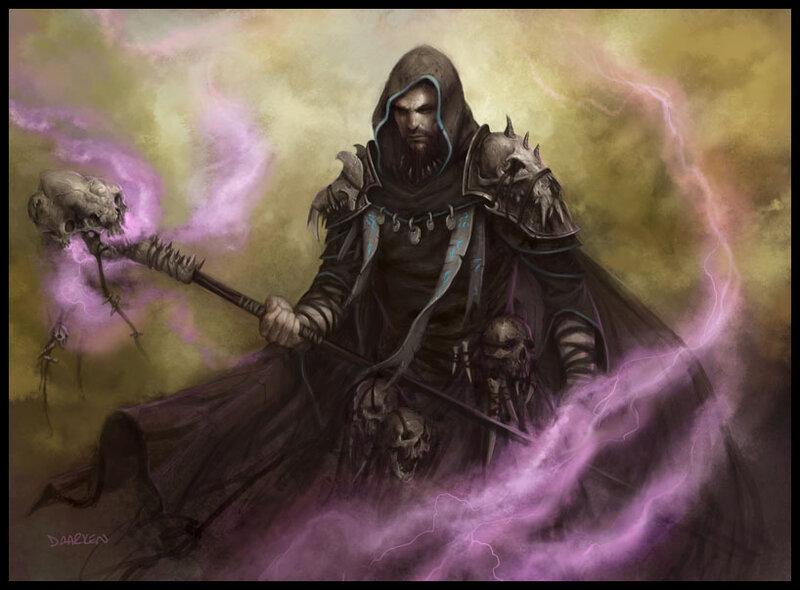 Dark mage with staff