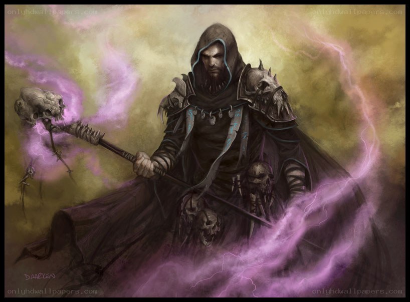 Dark mage with staff