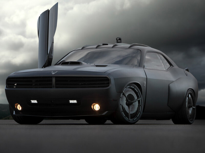 Dark matte concept car