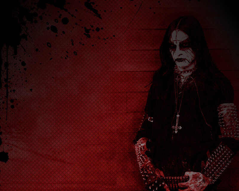 dark metal musician with makeup
