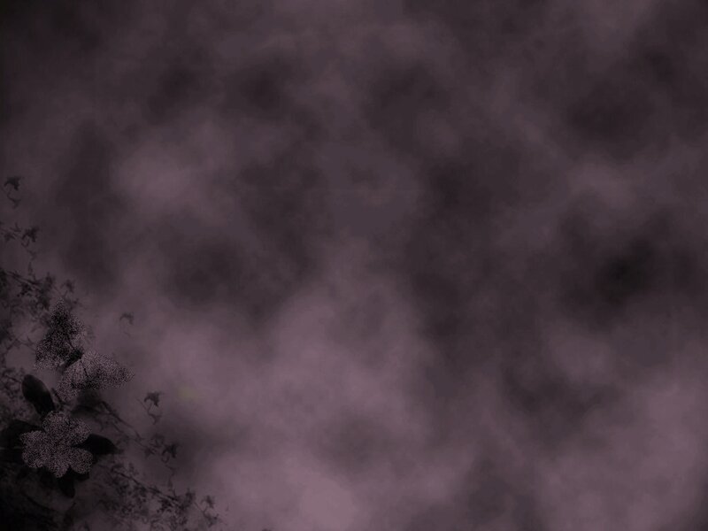 dark misty background with flowers