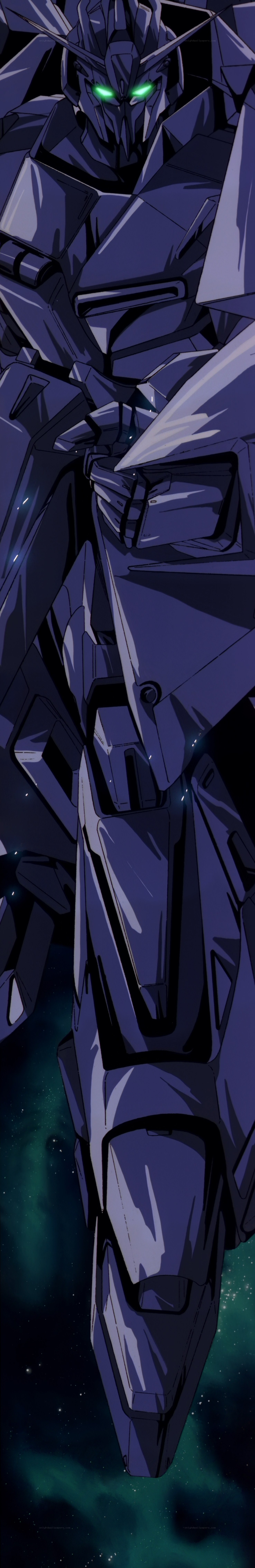 dark mobile suit in space
