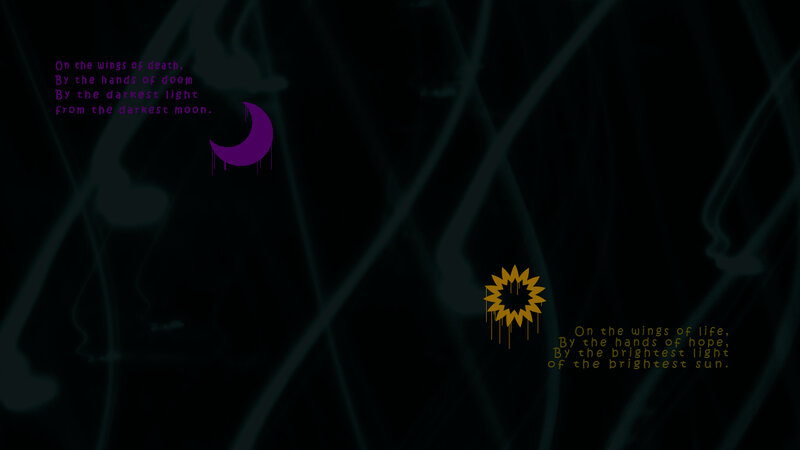 Dark moon and bright sun imagery