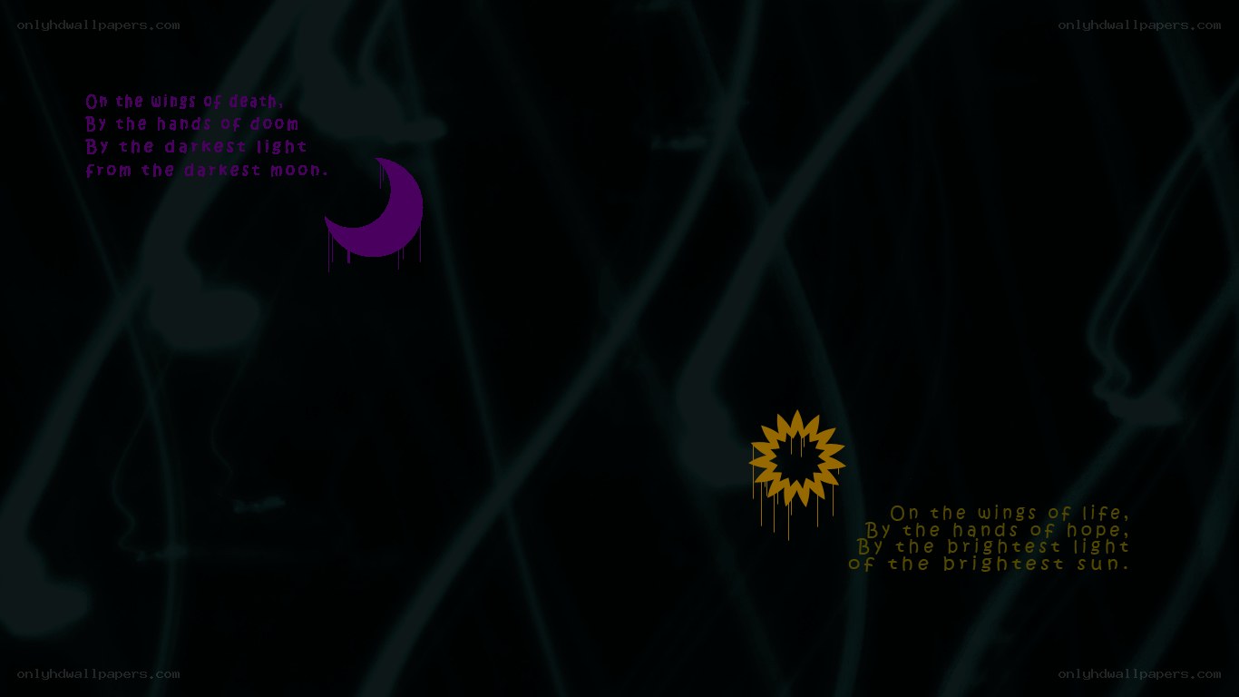 Dark moon and bright sun imagery
