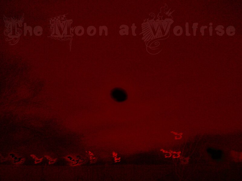 Dark Moon in Red Sky