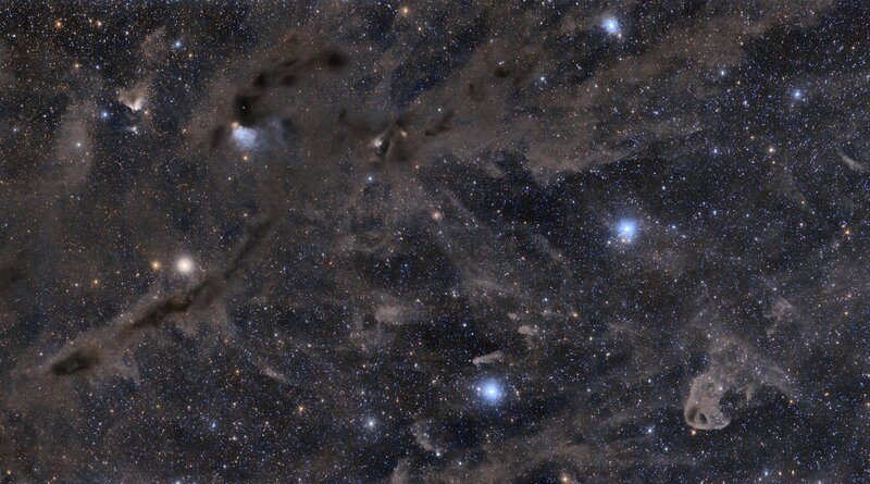 Dark Nebula in Space — Black