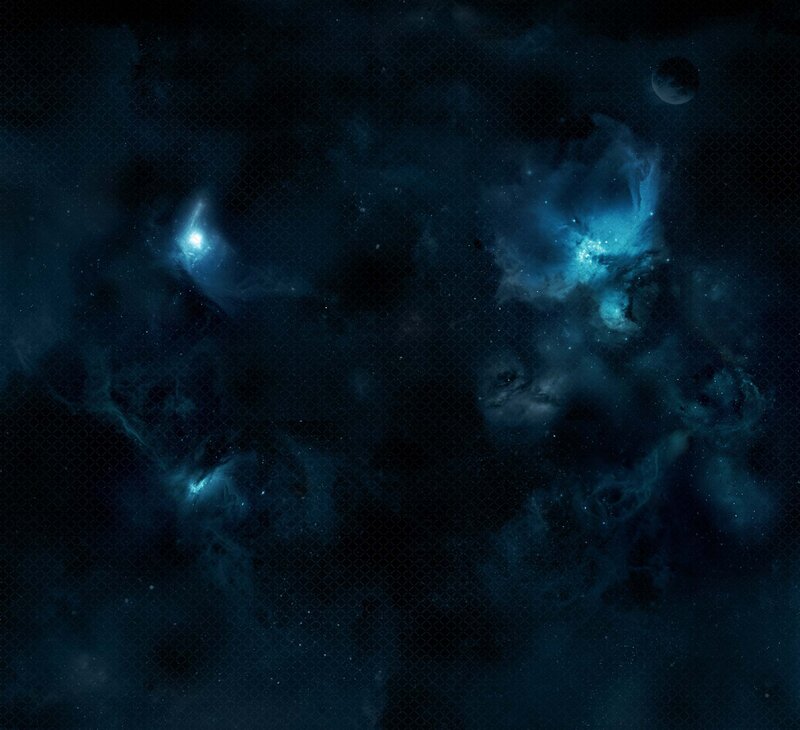 Dark Nebula in Space — Blue
