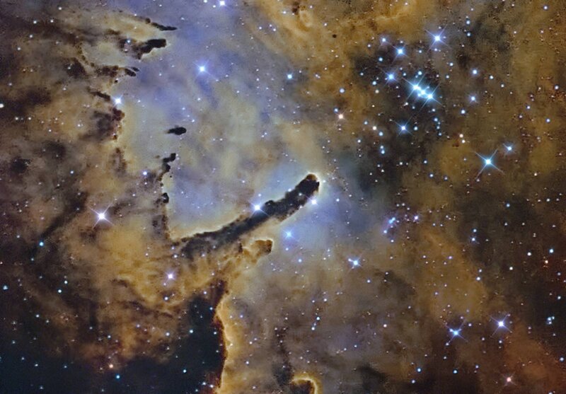 Dark Nebula in Space — Brown