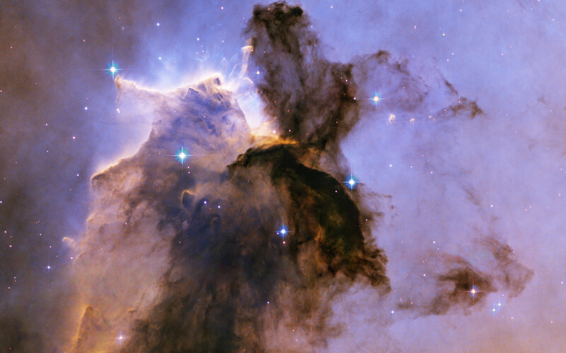 Dark Nebula in Space — Purple, Cosmic