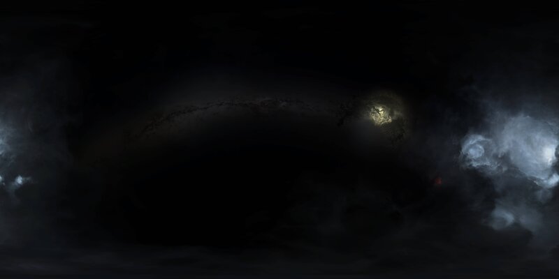 Dark Nebula with Stars — Black