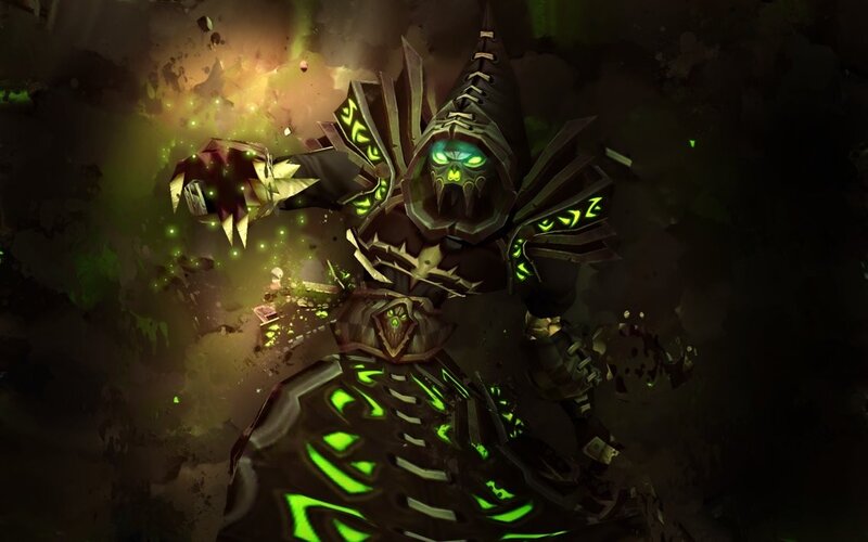 dark necromancer in armor