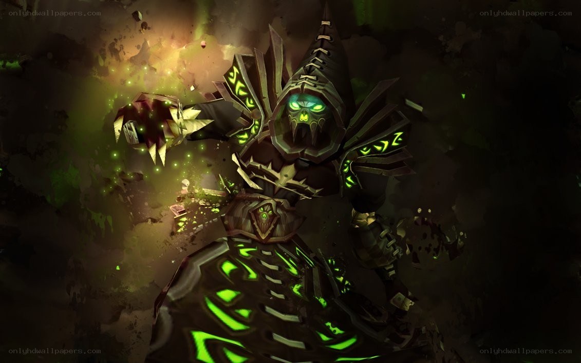 dark necromancer in armor
