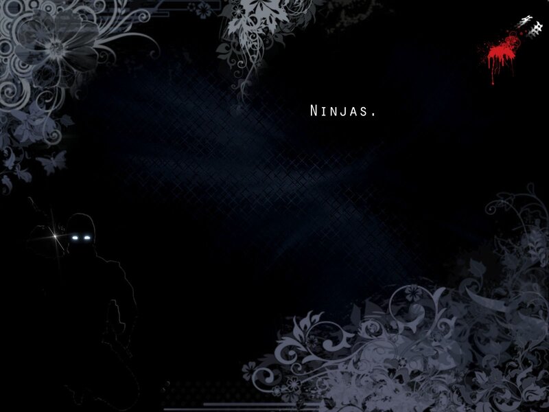 dark ninja silhouette wallpaper