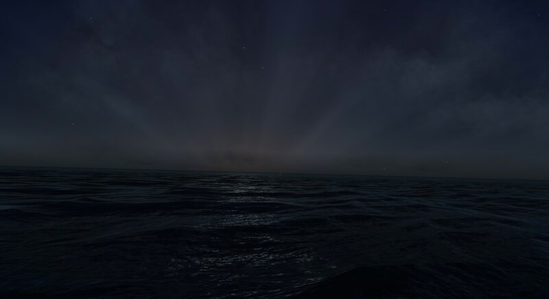 Dark Ocean at Night — Black, Serene