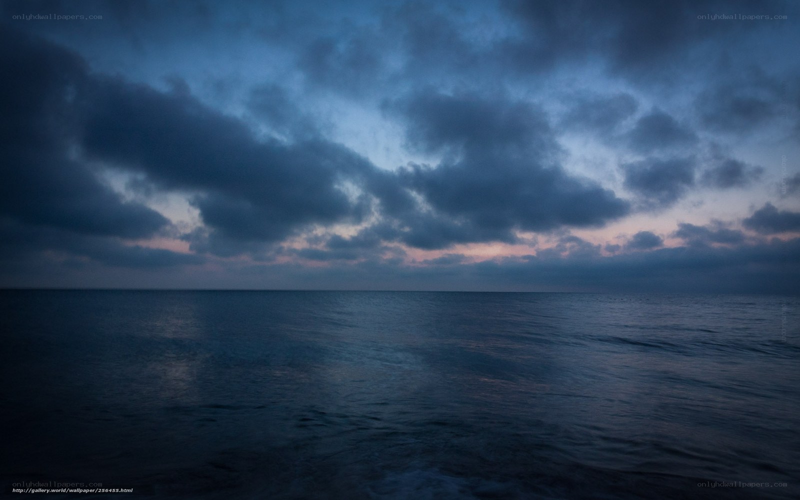 Dark ocean at twilight