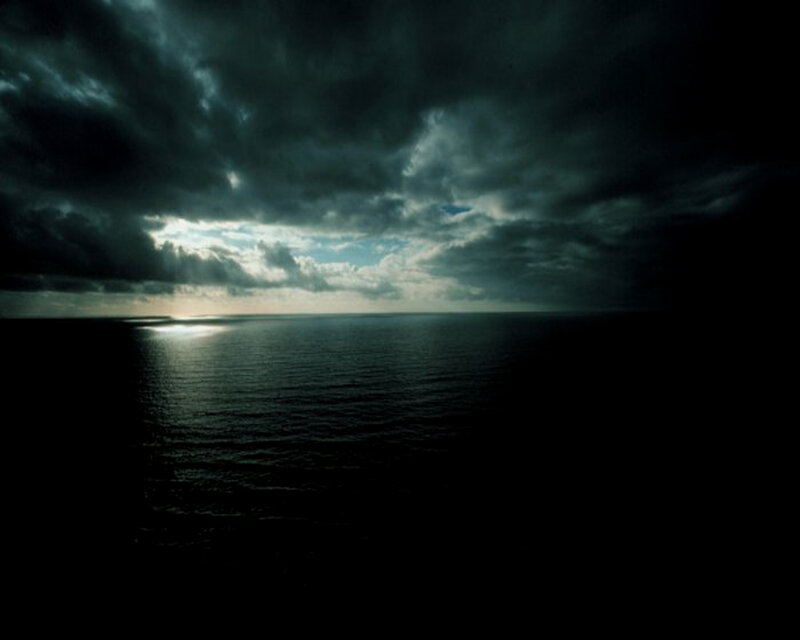 Dark Ocean under Stormy Sky — Black