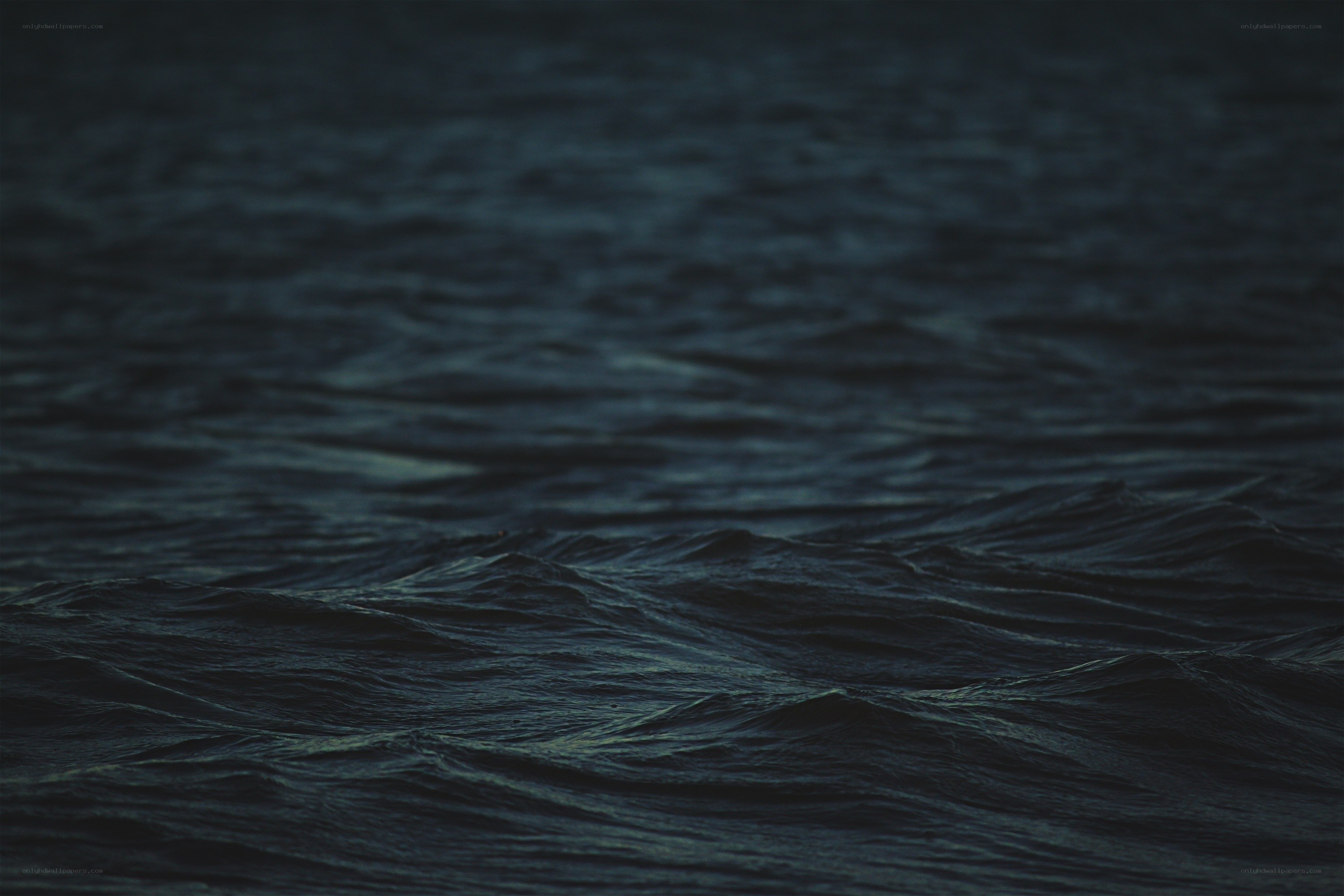 dark ocean waves at night