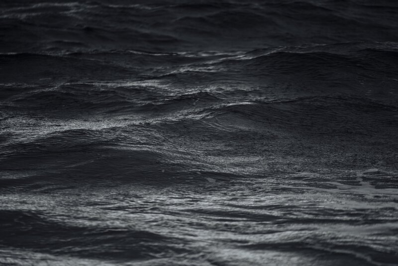 Dark Ocean Waves — Black, Dramatic, Night