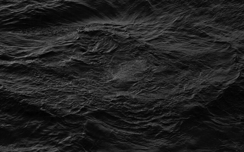 Dark Ocean Waves — Black