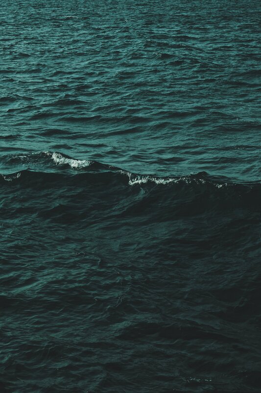 Dark Ocean Waves — Teal