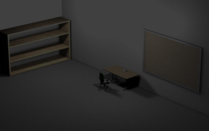 dark office corner